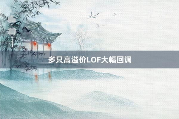 多只高溢价LOF大幅回调