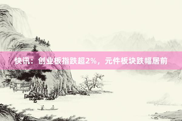 快讯：创业板指跌超2%，元件板块跌幅居前