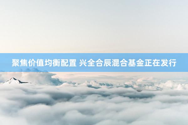 聚焦价值均衡配置 兴全合辰混合基金正在发行