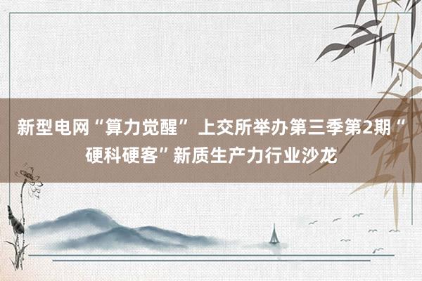 新型电网“算力觉醒” 上交所举办第三季第2期“硬科硬客”新质生产力行业沙龙