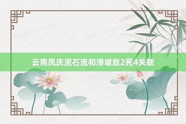 云南凤庆泥石流和滑坡致2死4失联