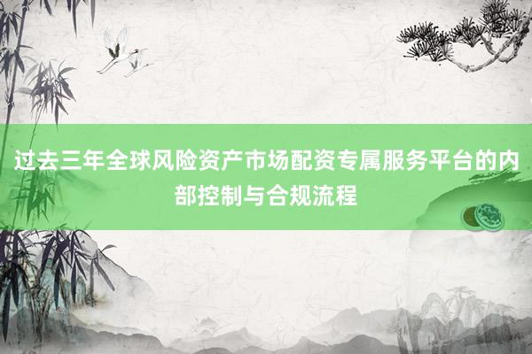 过去三年全球风险资产市场配资专属服务平台的内部控制与合规流程