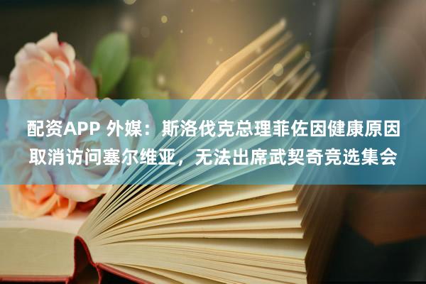 配资APP 外媒：斯洛伐克总理菲佐因健康原因取消访问塞尔维亚，无法出席武契奇竞选集会